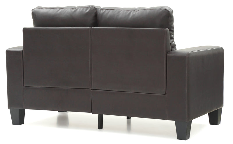Glory Furniture Newbury Gray Faux Leather Modular Loveseat