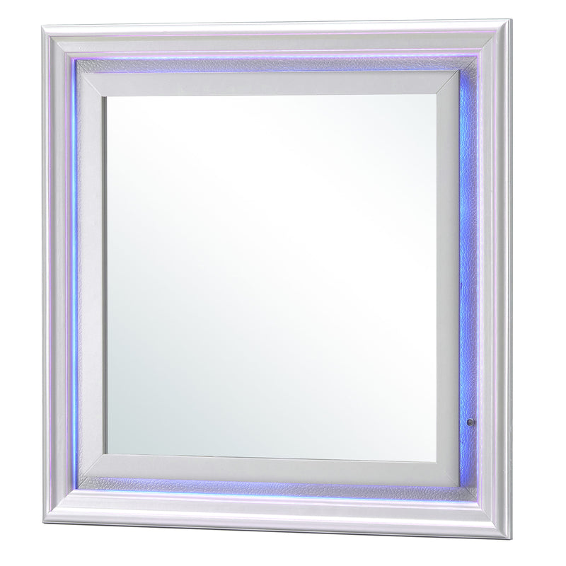 Glory Furniture Verona Sleek Silver Champagne Dresser And Mirror