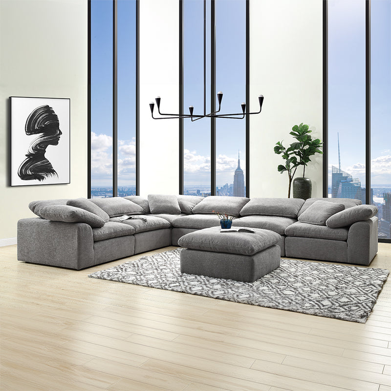 Acme Furniture Naveen Gray Modular Armless Chair