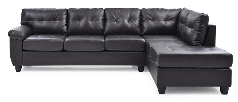 Glory Furniture Gallant Cappuccino Faux Leather Sectional