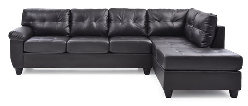 Glory Furniture Gallant Cappuccino Faux Leather Sectional