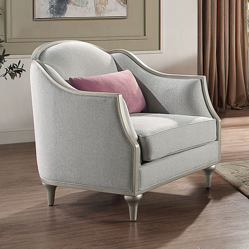 Acme Furniture Kasa Beige Chair with Pillow