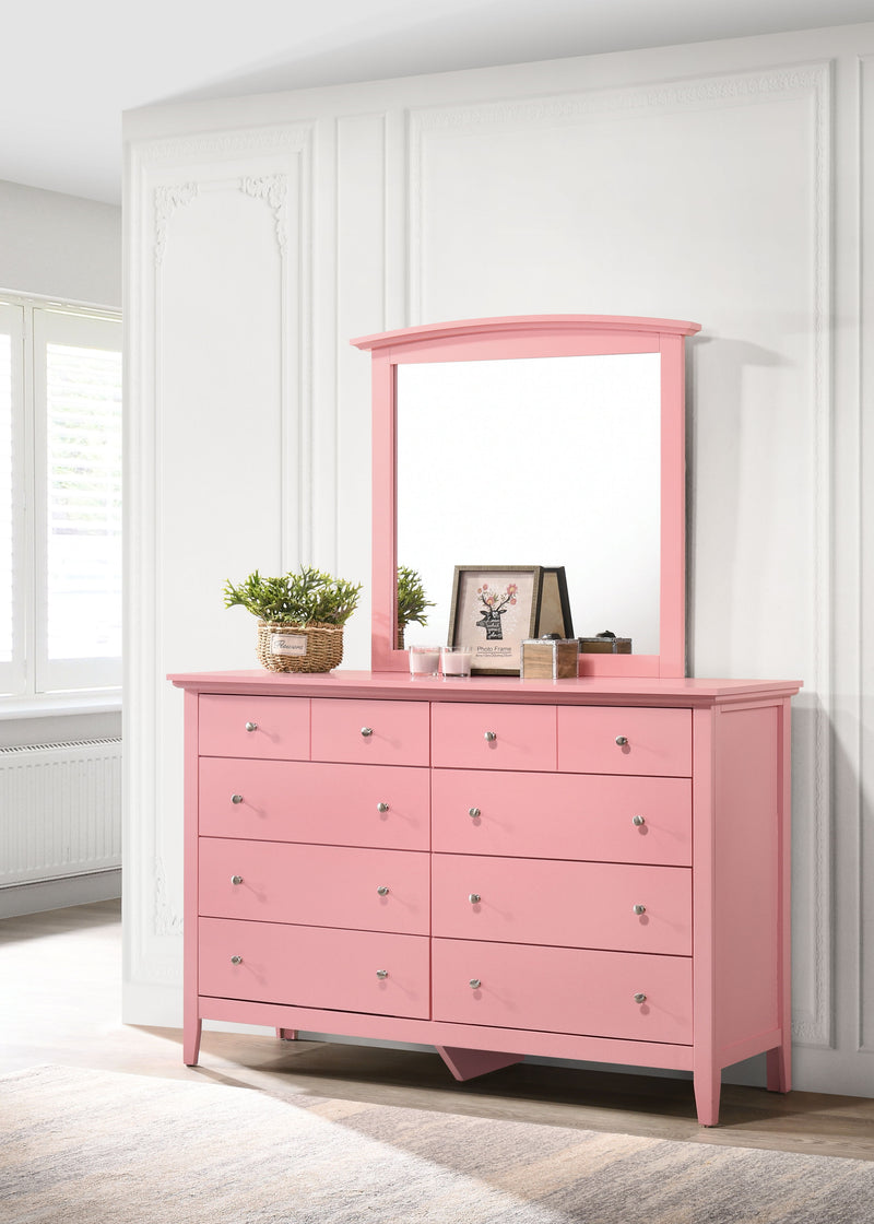 Glory Furniture Hammond Black Dresser and Mirror