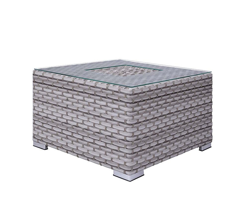 Acme Furniture Laurance Gray Patio Sectional with Cocktail Table