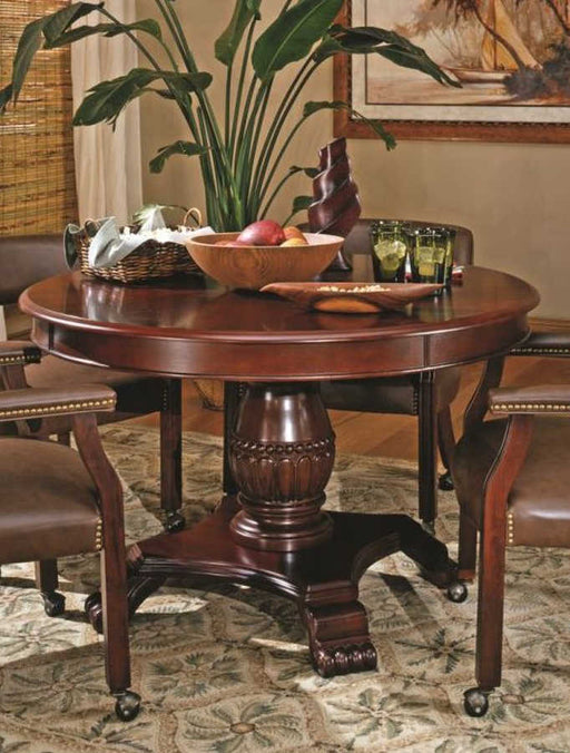 Steve Silver Tournament Cherry Brown Top Dining And Game Table