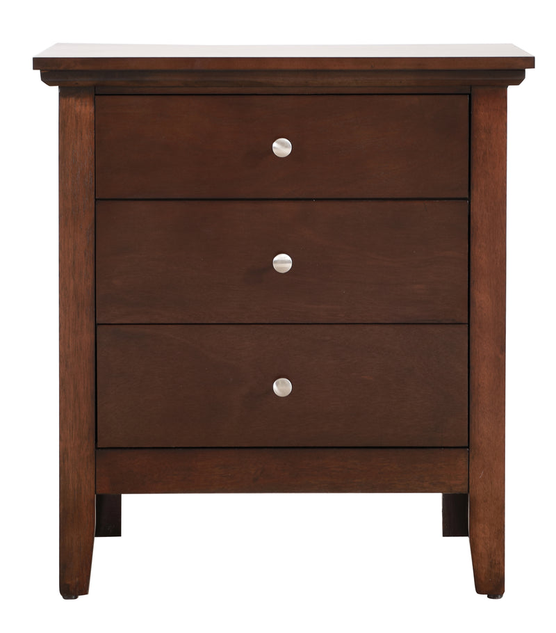 Glory Furniture Hammond Cappuccino 3 Drawers Nightstand