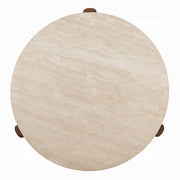 Acme Furniture Leonardo Travertine Dark Oak Coffee Table