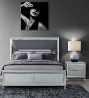 Global Furniture Caleb Silver Nightstand