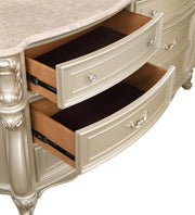 New Classic Furniture Monique Champagne Dresser and Mirror