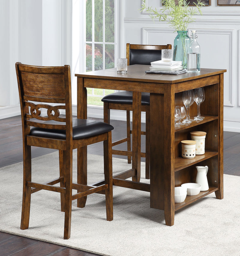 2 New Classic Furniture Gia Brown Counter Height Chairs