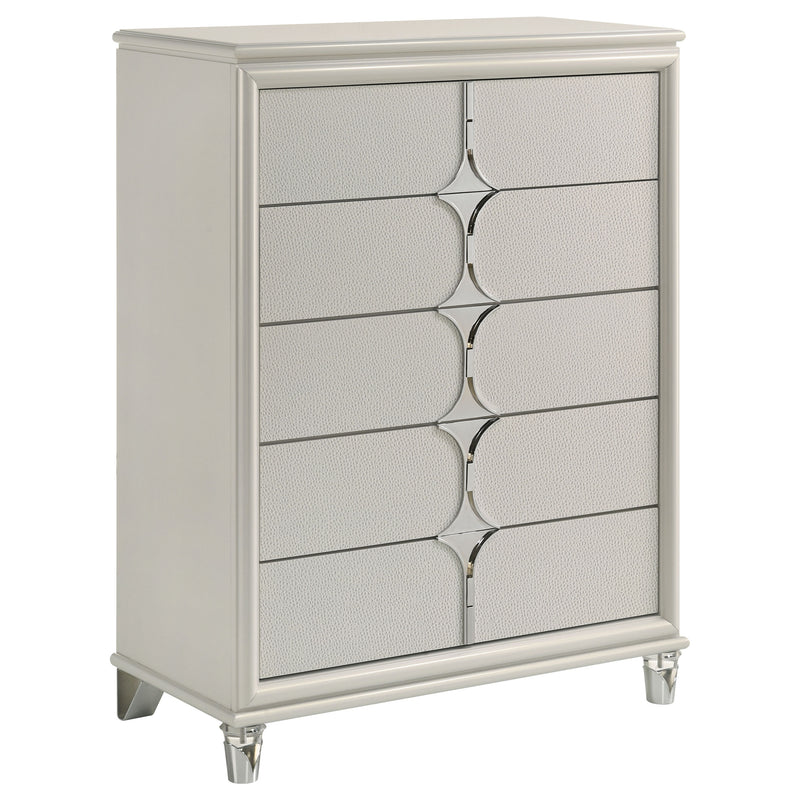 Coaster Furniture Olivia White 5 Drawer Chest