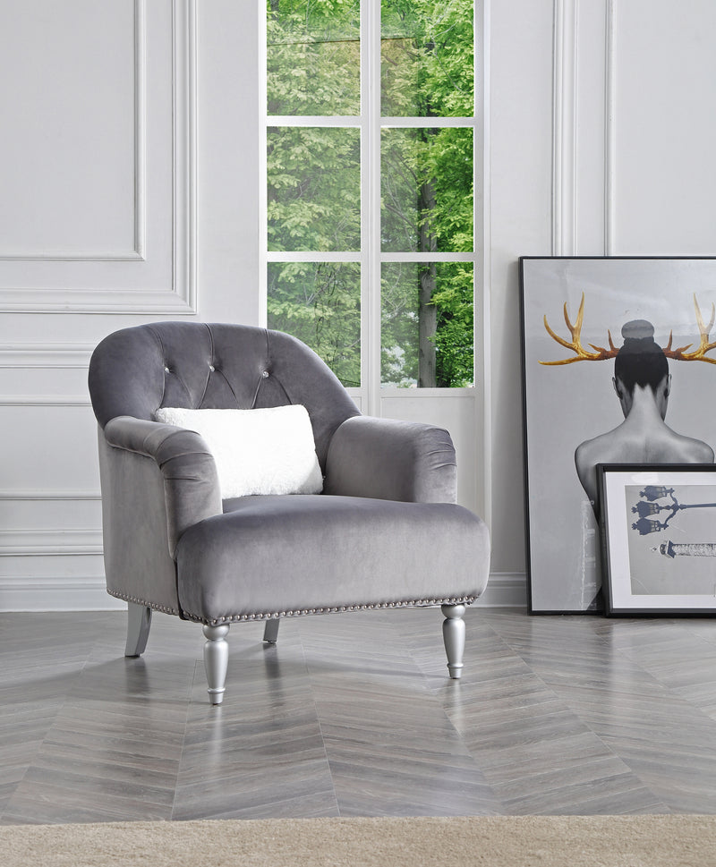 Glory Furniture Jewel Blue Velvet Chair