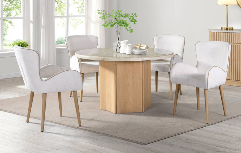 Acme Furniture Qwin Natrual Oak 5pc Dining Room Set