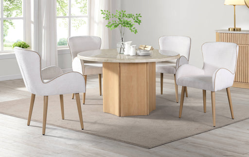 Acme Furniture Qwin Natrual Oak 5pc Dining Room Set