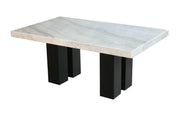 Steve Silver Camila White Ebony Rectangle Counter Table