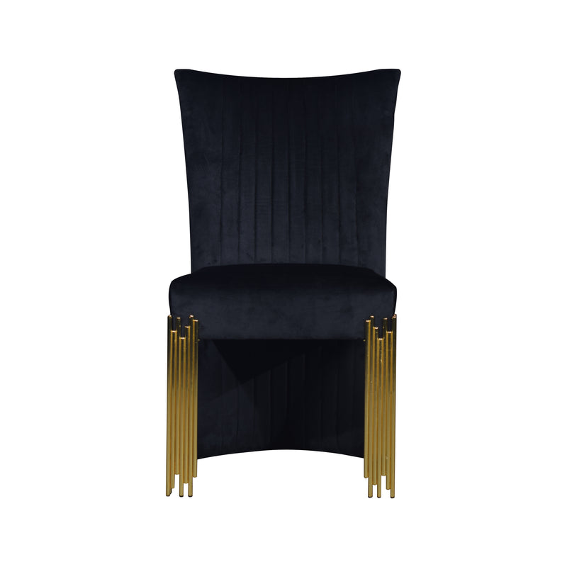 2 New Classic Furniture Empire Black Dining Chairs