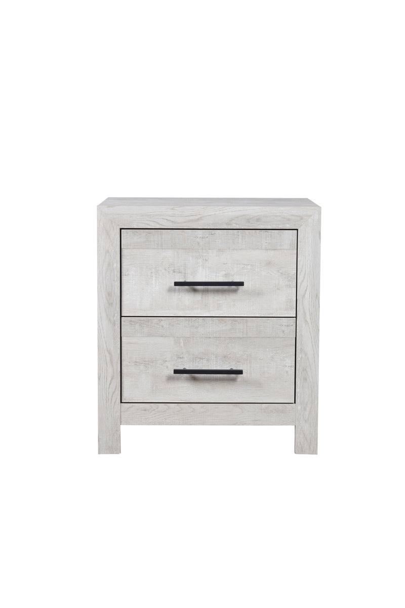 Galaxy Home Denver White 2 Drawer Night Stand