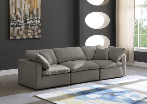 Meridian Furniture Plush Cream Velvet Modular Sofa