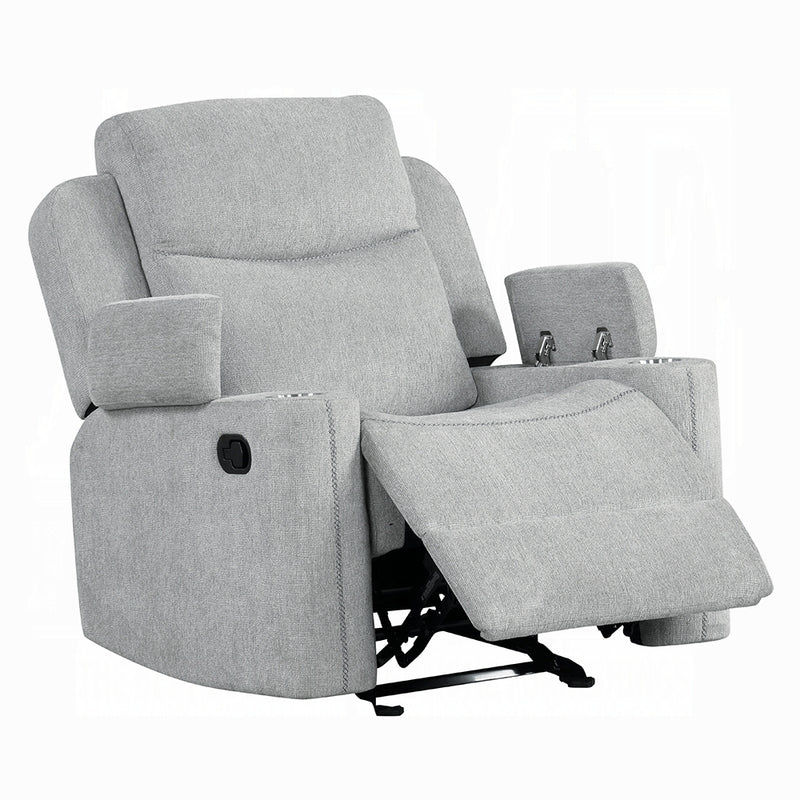 Acme Furniture Galya Light Gray Motion Glider Recliner