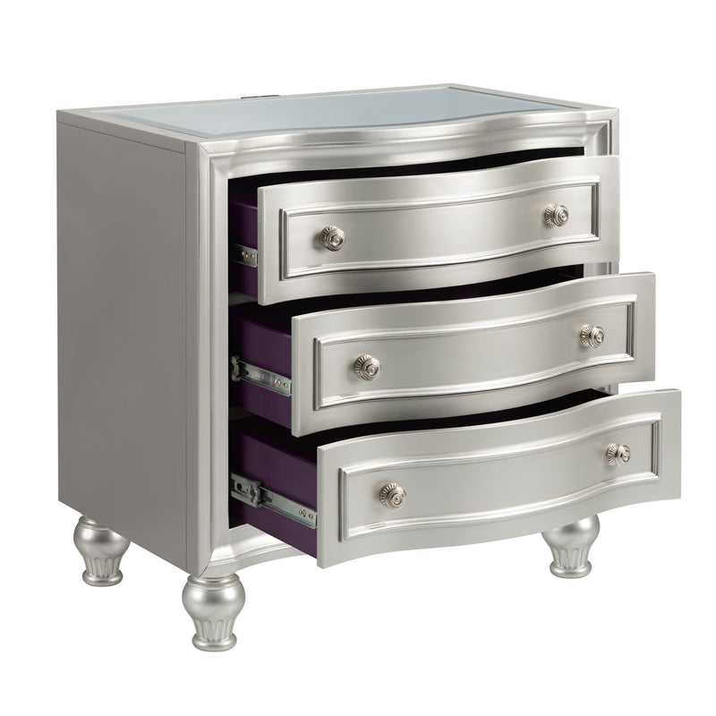 New Classic Furniture Reflections Silver Nightstand