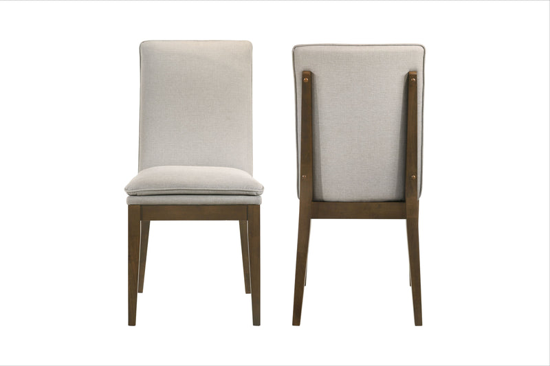 2 New Classic Furniture Maggie Walnut Natural Dining Chairs