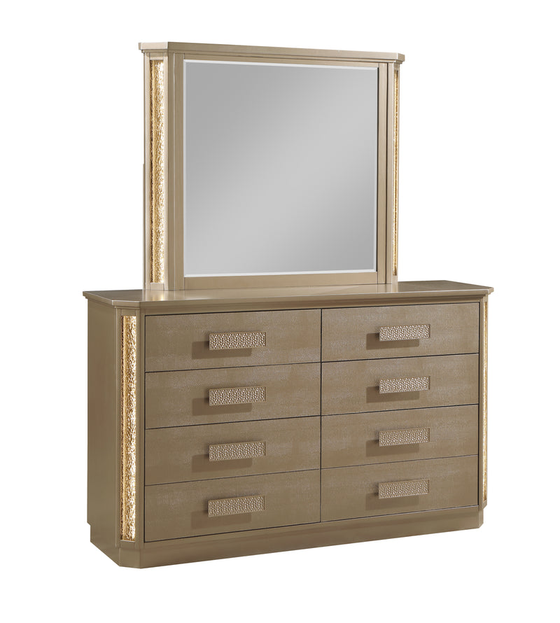 Galaxy Home Medusa Gold Dresser And Mirror