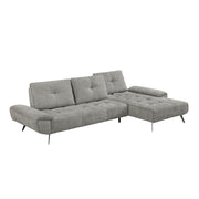 Home Elegance Dominic Beige 2pc Sectional with Right Chaise