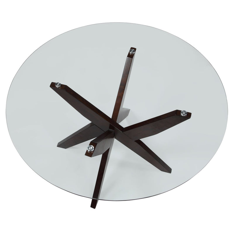 Steve Silver Amalie Walnut Round Dining Table