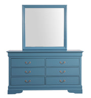 Glory Furniture Louis Phillipe Traditional Beige Dresser and Mirror