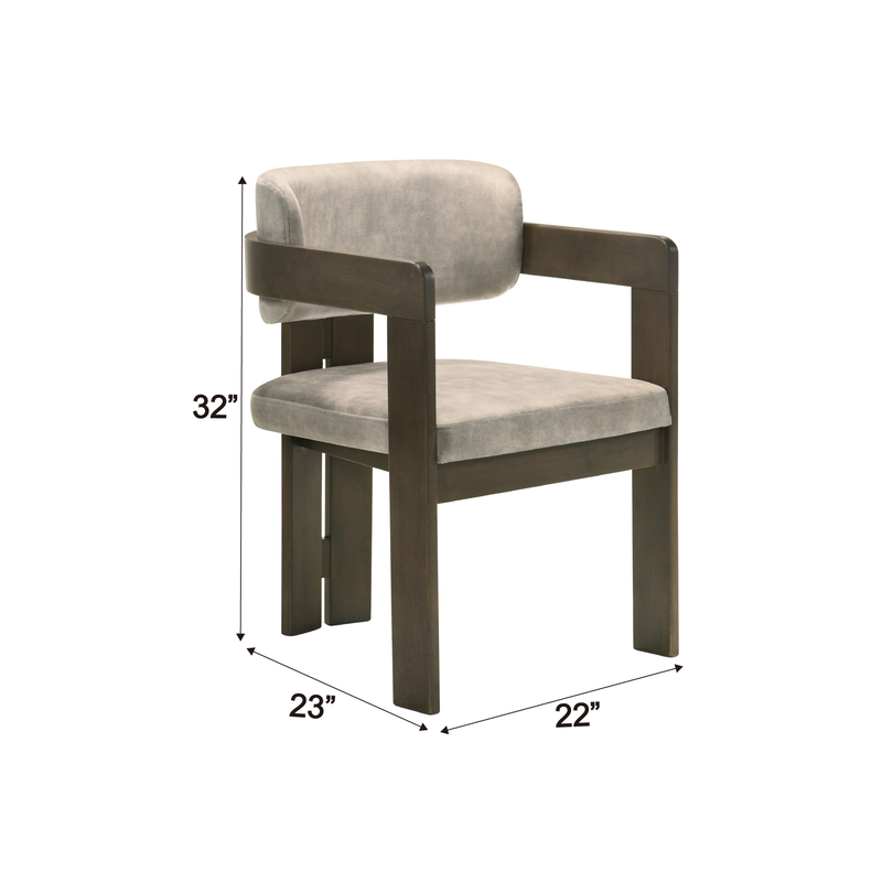Acme Furniture Destin Light Gray Walnut Arm Chair