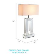 Glory Furniture Mirror GM0105 Table Lamp