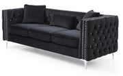 Glory Furniture Paige Black Velvet Sofa