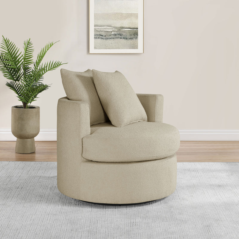 Coaster Furniture Debbie Camel Brown Swivel Accent Chair