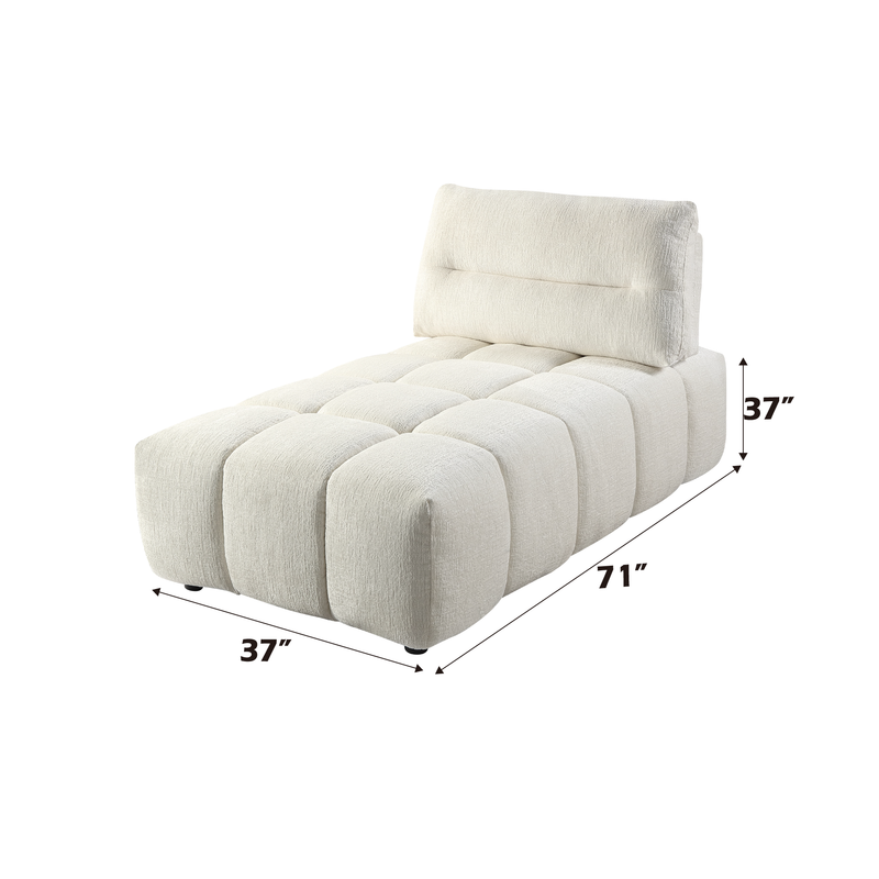 Acme Furniture Loanna Coral Red Modular Chaise