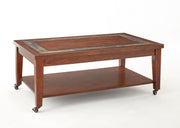 Steve Silver Davenport Brown Cherry Slate Cocktail Table