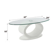 Acme Furniture Larry White High Gloss Coffee Table
