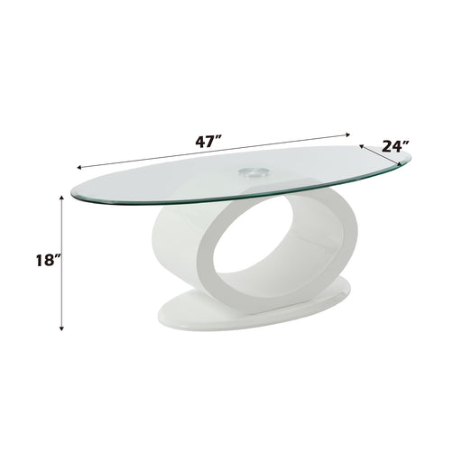 Acme Furniture Larry White High Gloss Coffee Table