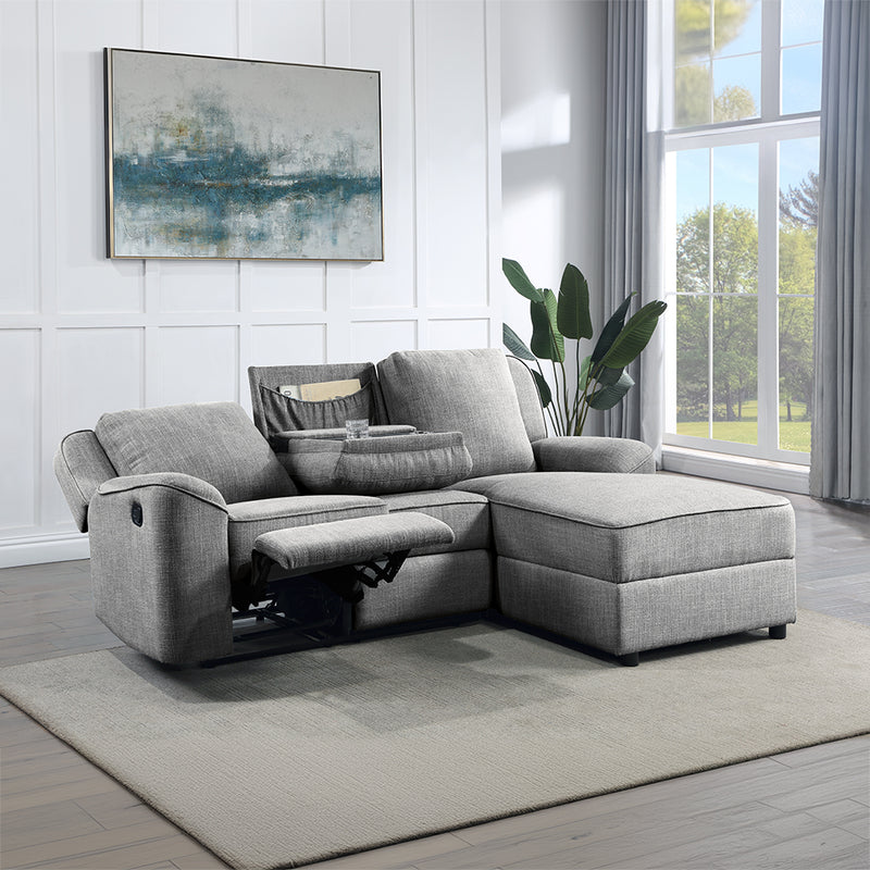 Acme Furniture Destiny Gray Motion Sectional