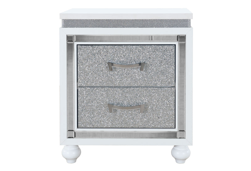 Global Furniture Collete White Nightstand