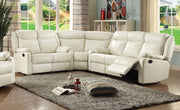 Glory Furniture Ward Pearl Faux Leather 3pc Sectional