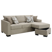 Coaster Furniture Storey Dark Grey Sleeper Sectional