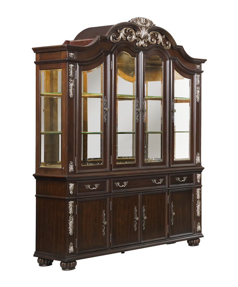 New Classic Furniture Maximus Brown China Cabinet Buffet