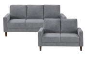 Home Elegance Crandall Gray 2pc Living Room Set