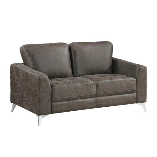 Home Elegance Cazon Brown Gray Love Seat