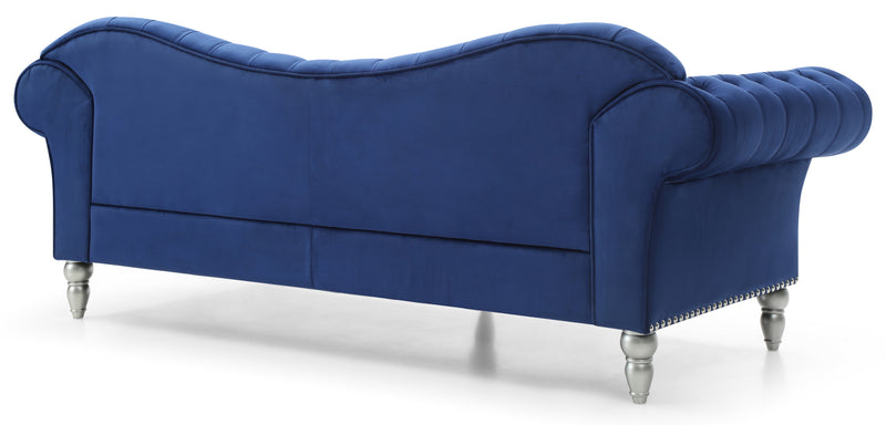 Glory Furniture Wilshire Blue Velvet Sofa