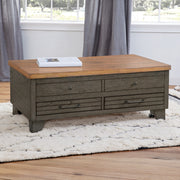 Steve Silver Bear Creek White Honey Smoke Lift Top Cocktail