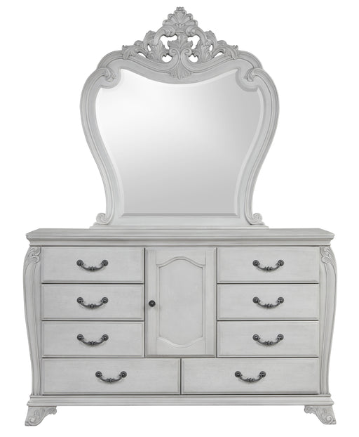 New Classic Furniture Cambria Hills Gray Dresser And Mirror