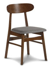 New Classic Furniture Morocco Walnut Brown Light Gray 5pc Dining Room Set