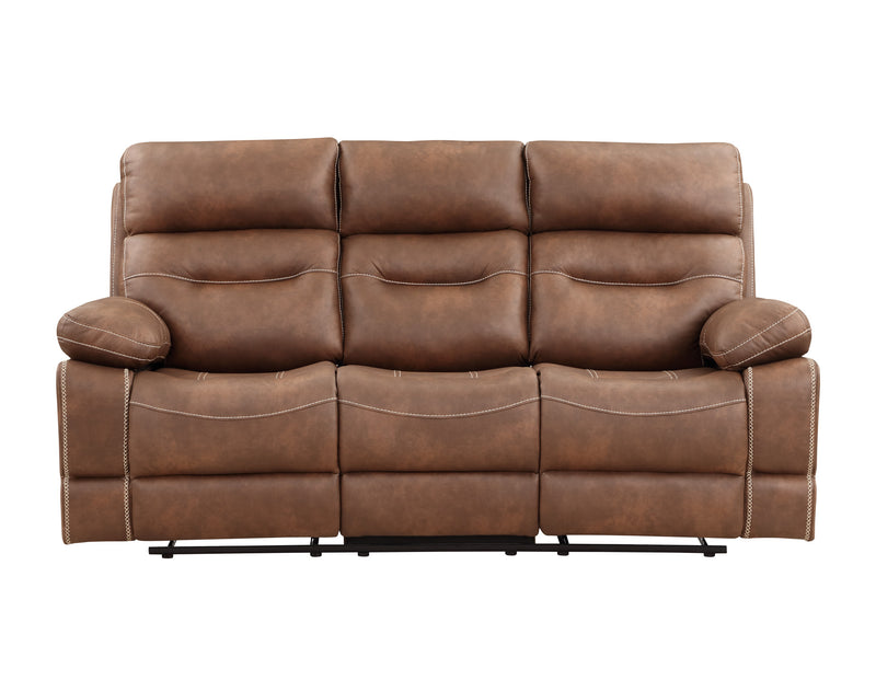 Steve Silver Rudger Chestnut Brown Manual Reclining Sofa