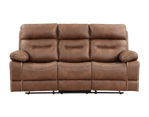 Steve Silver Rudger Chestnut Brown Manual Reclining Sofa